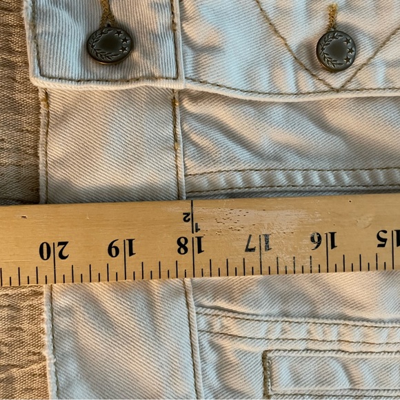 SMALL Cotton Free People Denim/Jean Jacket- White/eggshell Soft Fabric - Picture 6 of 7